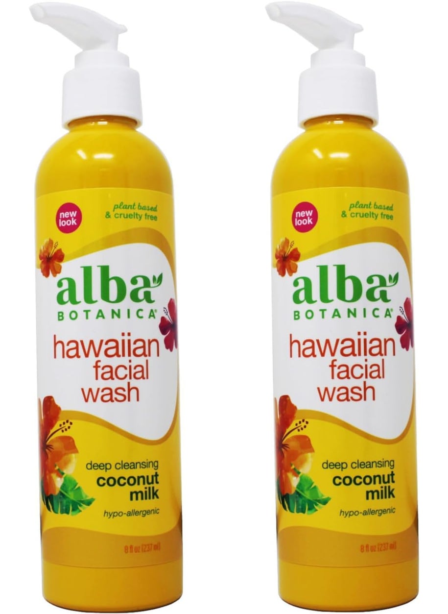 Alba Botanica Coconut Milk Facial Wash 8 Oz Pack of 2