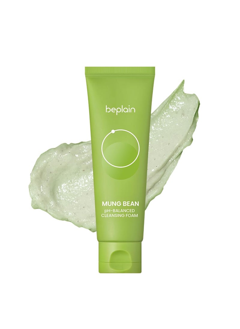 beplain Mung Bean pHBalanced Cleansing Foam 54floz160ml  Gentle  Moisturizing Face Wash for All Skin Types  Makeup Remover  Noncomedogenic tested hydrating facial cleanser