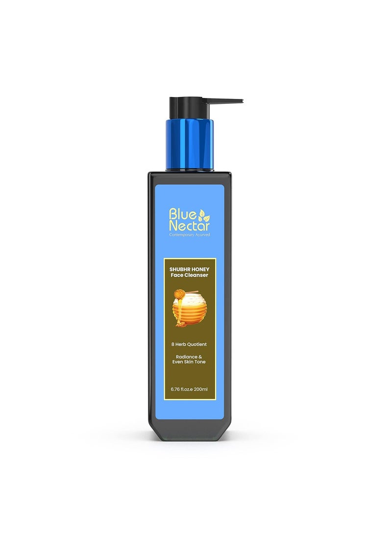 Blue Nectar Ayurvedic Honey and Aloevera Face Wash and Makeup Remover  Daily Facial Cleanser for Women and Men  All Skin Types 8 Herbs 676 Fl Oz