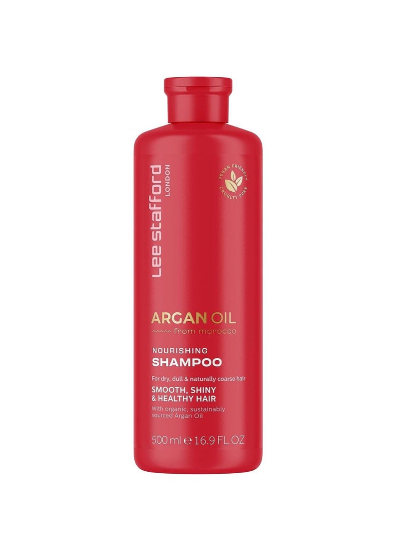 Lee Stafford Moisturizing Shampoo  Argan Oil Collection  Best for Dy Dull Hair to Repair  Hydrate for a Silky Smooth Soft Shine Highest Rated Gloss Finish 169 Fl Oz