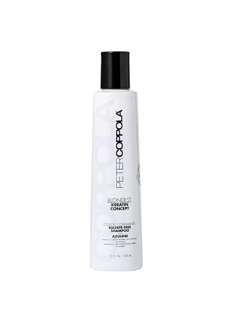 PETER COPPOLABlondest Purple Shampoo For Blonde Hair  Sulfate Free Shampoo Hair Toner Eliminates Brassy Yellow Tones In Blonde Silver And White Hair  Strengthens Processed And Dry Hair 12 Fl Oz