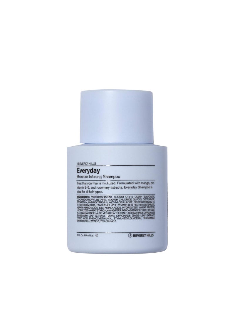 J Beverly Hills Blue Everyday Moisturizing Shampoo with Eucalyptus Oil for Hair Growth 3 Oz 12 Oz 32 Oz