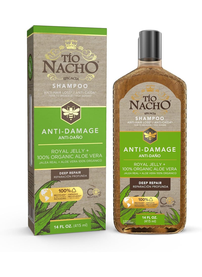 Tio Nacho Shampoo 14 Oz  Organic Aloe Vera Deep Repair Paraben Free Silicone Free for Dry Damaged Frizzy Hair