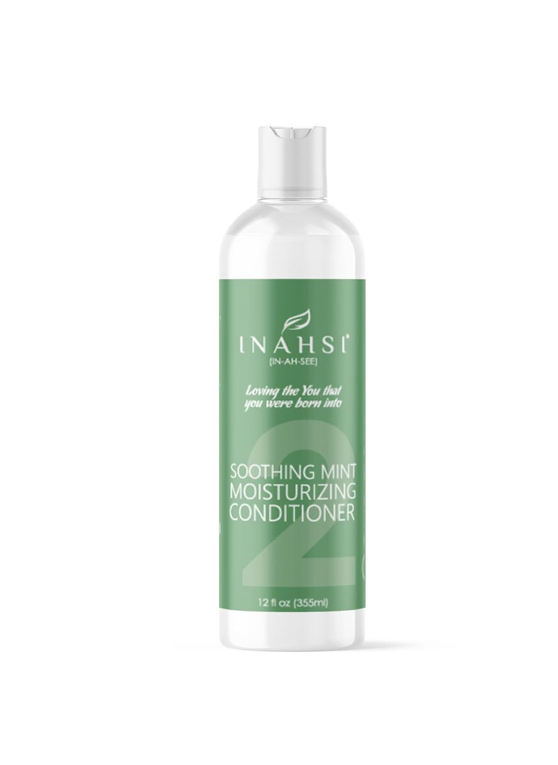 Soothing Mint Moisturizing Conditioner 12 oz  PlantBased Formula for Naturally Curly Hair Hair Products for Men Women and Kids Made in USA