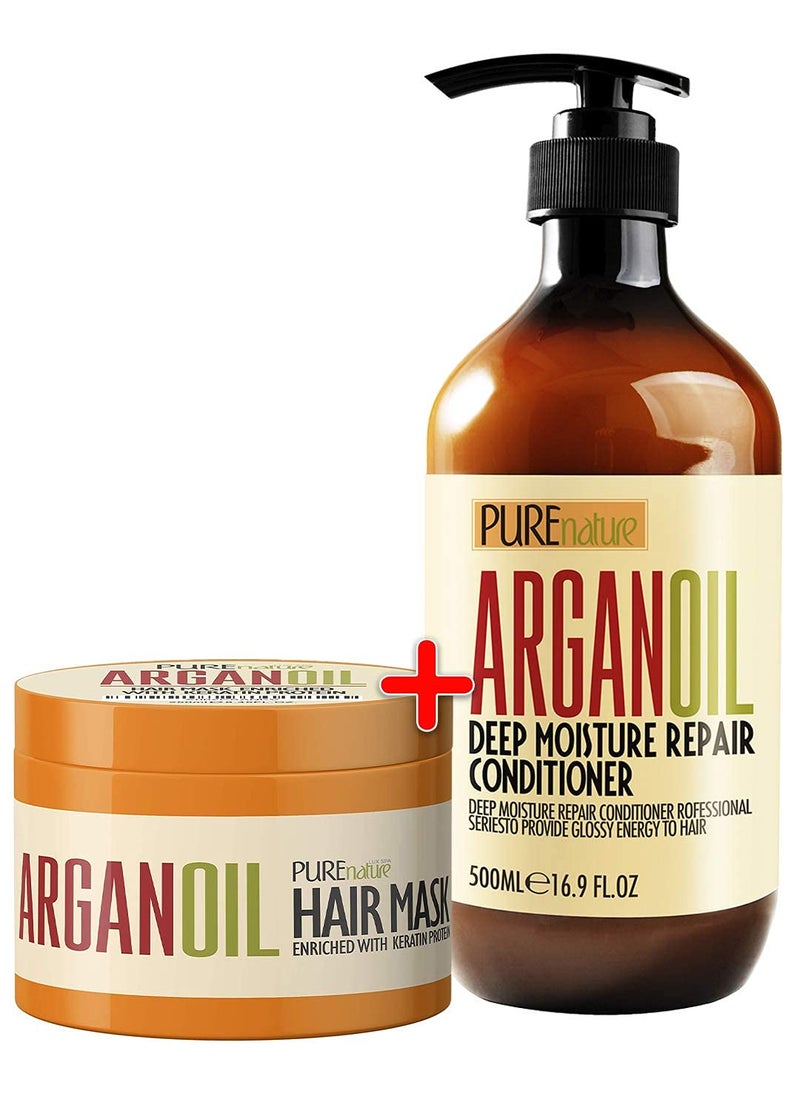 PURE NATURE Moroccan Argan Oil Conditioner and Hair Mask