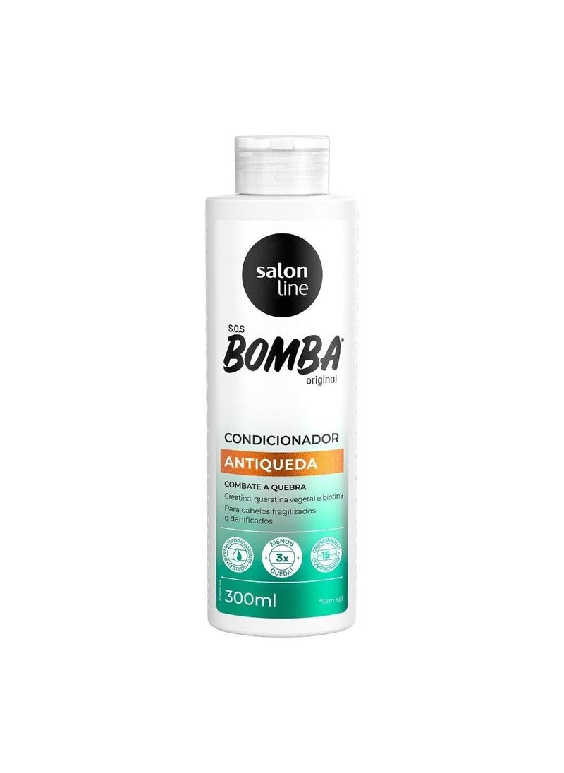 Salon Line  Linha SOS Bomba Antiqueda  Condicionador 300 Ml  SOS Bomb Antifall  Conditioner 1014 Fl Oz