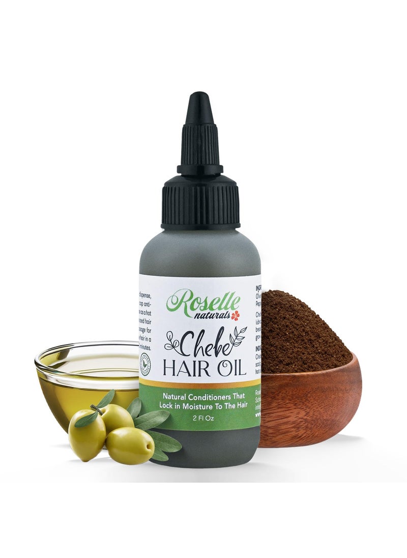 Roselle Naturals Chebe Oil for Hair Growth Made in USA 2 Fl Oz  Chebe Powder Hair Oils Chebe Hair Growth Oil for Stronger Longer Thicker Hair