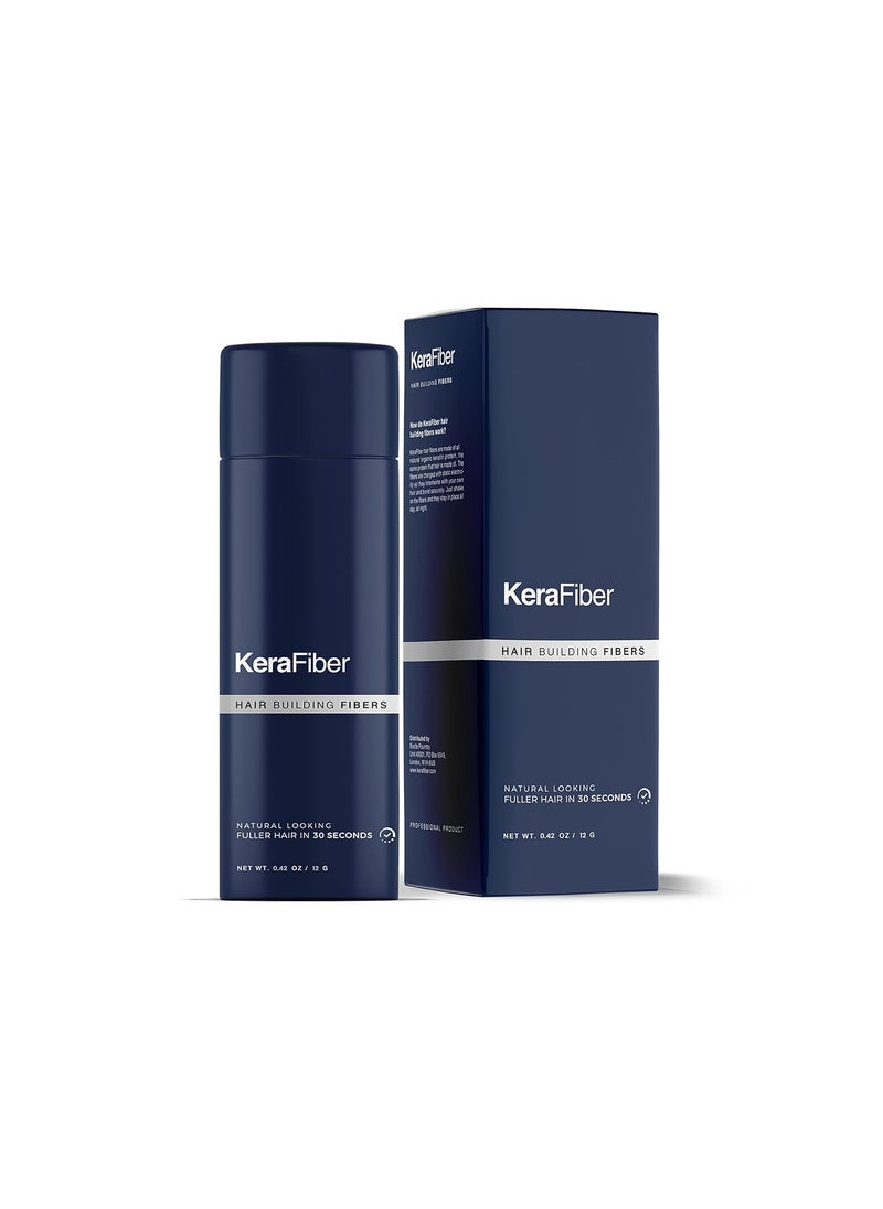 Professional Hair Building Fibres  Natural Keratin Hair thickener Fibres Hair Powder for Men and Women Full Head of Hair in 30 SecondsHair Fibres Black 12g042oz