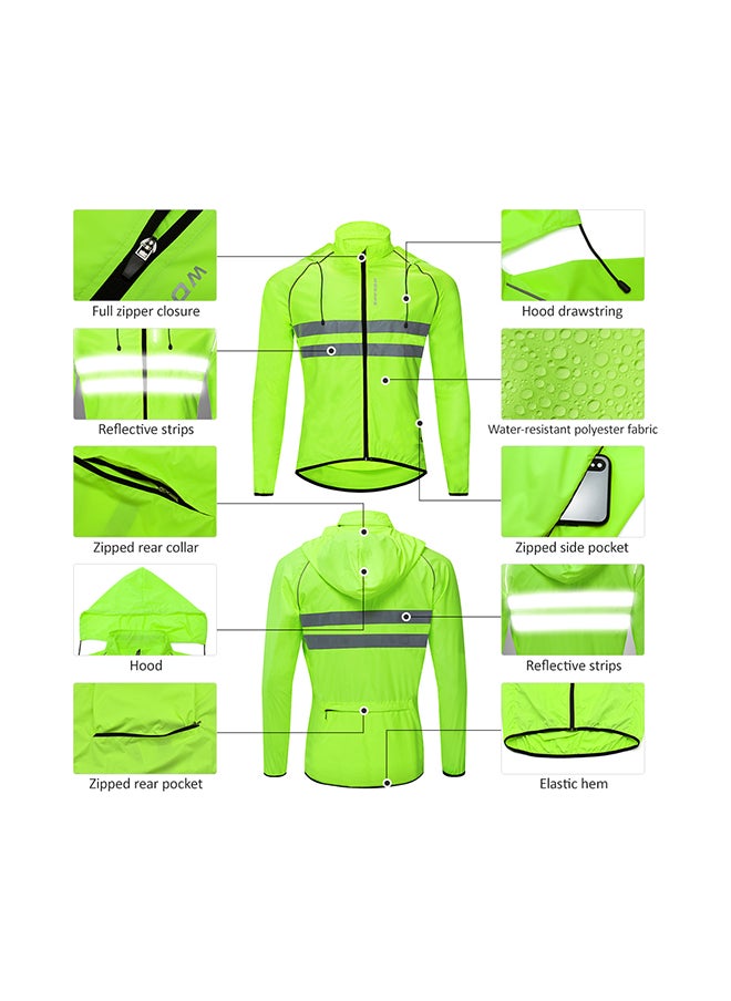 Windproof Hooded Breathable Cycling Jacket