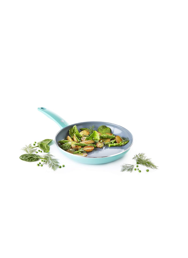 GreenPan Induction Base Non Stick Ceramic Fry Pan, Turquoise