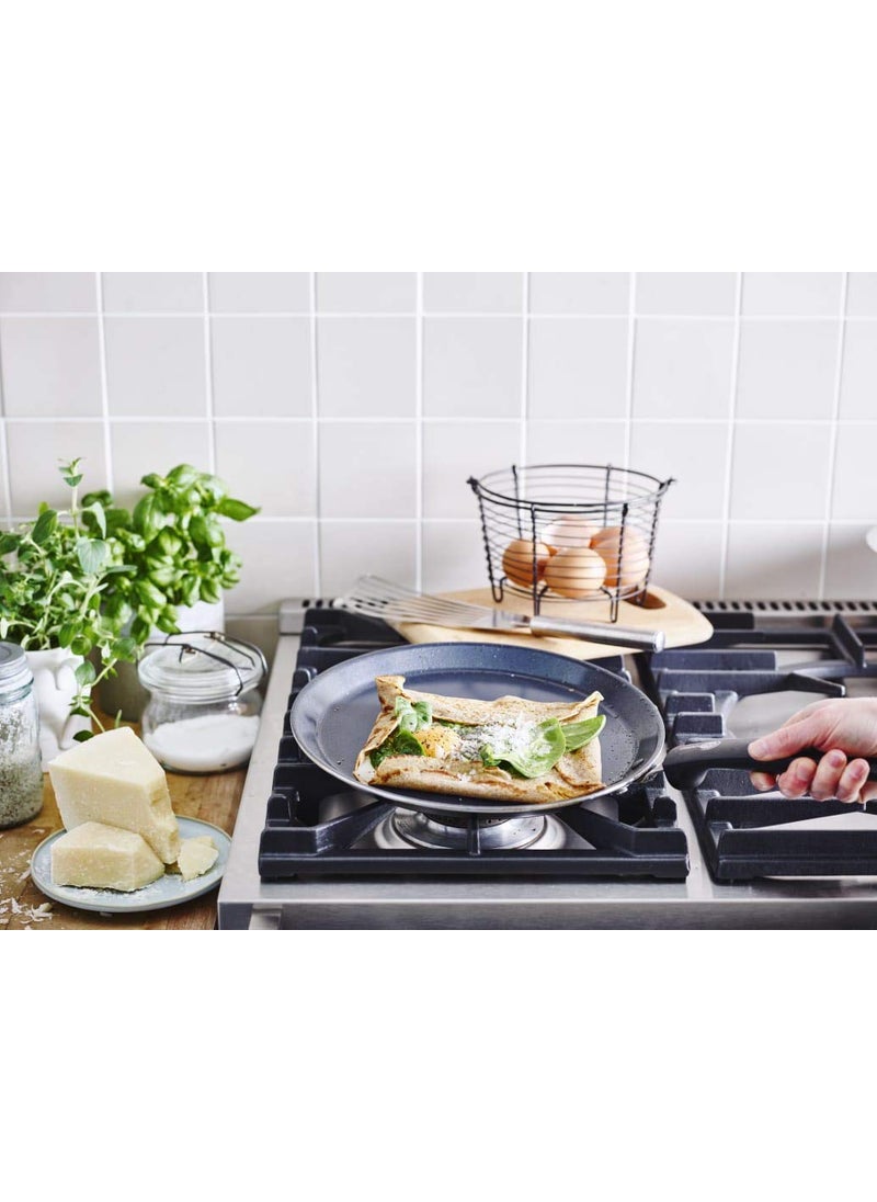 GreenPan Essential Ceramic Non-Stick Open Dosa Pan (Grey, 28 cm)