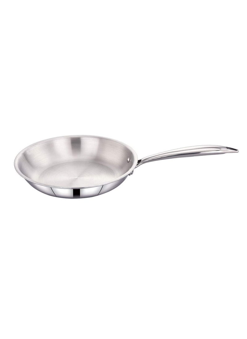 MAXIMA Tri Ply Stainless Steel Fry Pan (16 CM) - Induction Friendly | Quick Cooking | Durable Kitchen Essential | Frying Pan | Non-Stick Pan | Omelette Pan