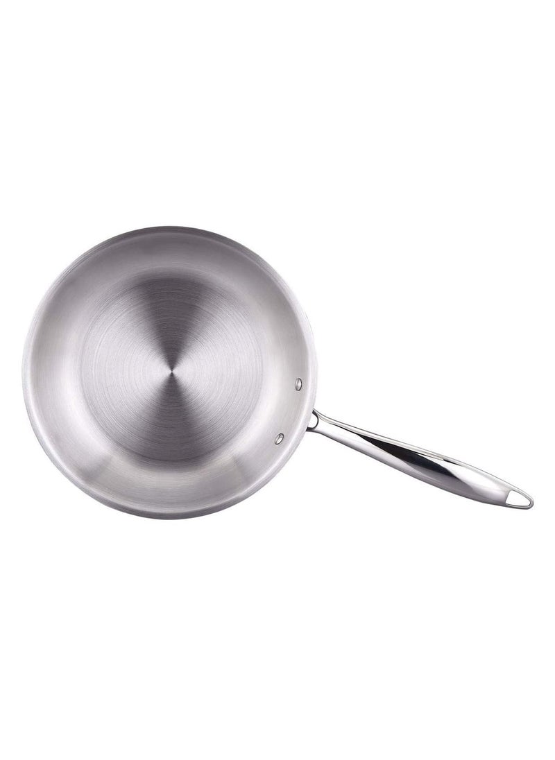 MAXIMA Tri Ply Stainless Steel Fry Pan (16 CM) - Induction Friendly | Quick Cooking | Durable Kitchen Essential | Frying Pan | Non-Stick Pan | Omelette Pan