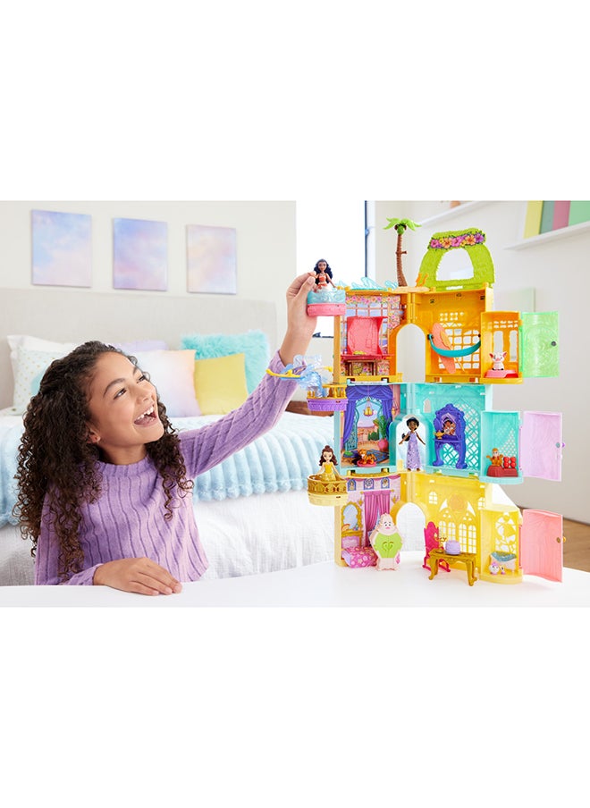 Princess Tower Surprise Small Dolls & Accessories, Stacking Playsets with 4 Surprises & Friend from Disney Movies (Styles May Vary)