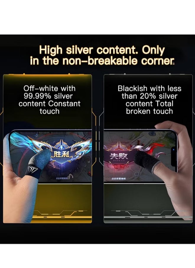 2 Pair Finger Sleeves For Gaming Thumb Finger Sleeves For Game Pubg Mobile Anti Slip Finger Gloves With Box Games Accessories