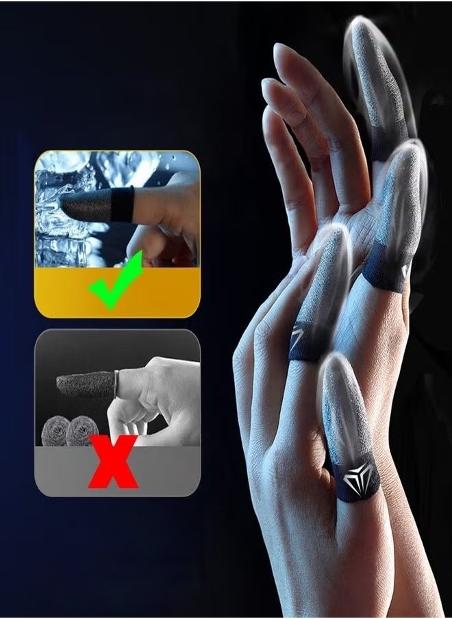 2 Pair Finger Sleeves For Gaming Thumb Finger Sleeves For Game Pubg Mobile Anti Slip Finger Gloves With Box Games Accessories