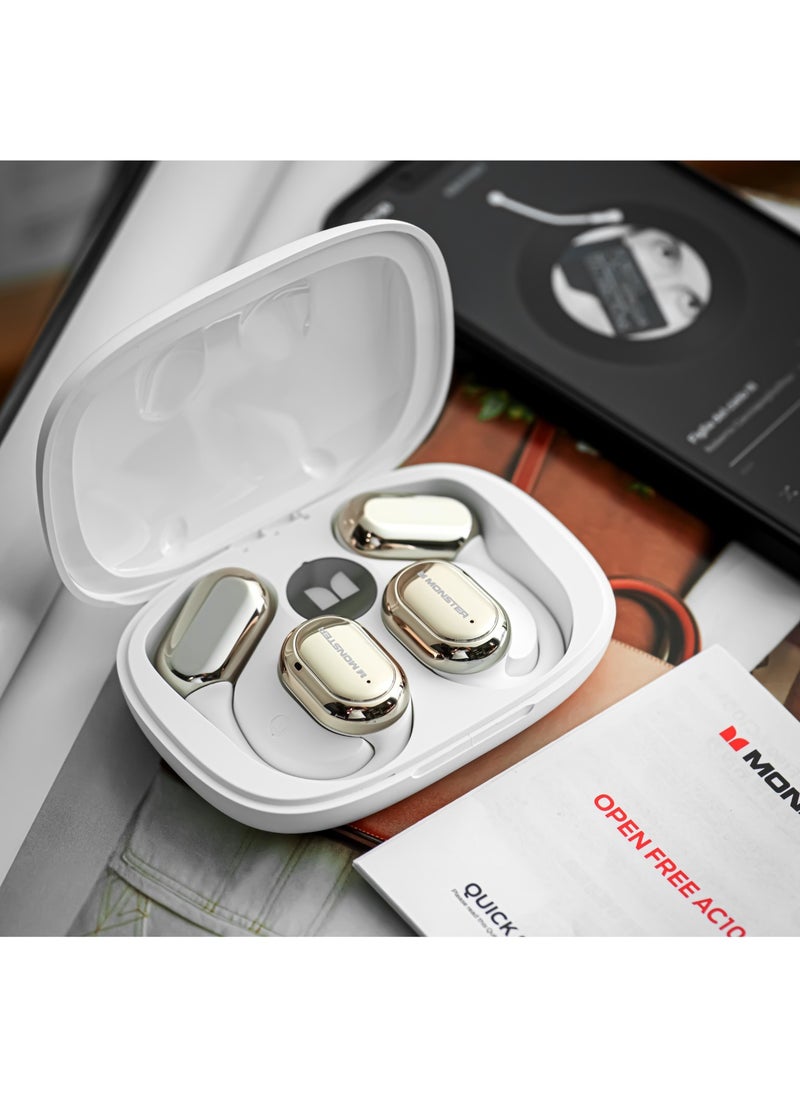 Monster Open Free AC100: Open-Ear Headphones with AI Noise Reduction & Long Battery Life – Perfect for Active Lifestyles