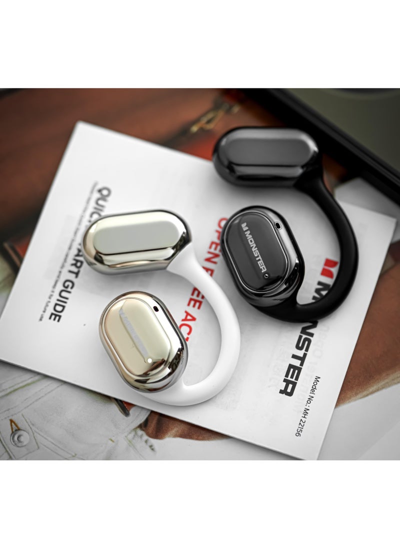 Monster Open Free AC100: Open-Ear Headphones with AI Noise Reduction & Long Battery Life – Perfect for Active Lifestyles