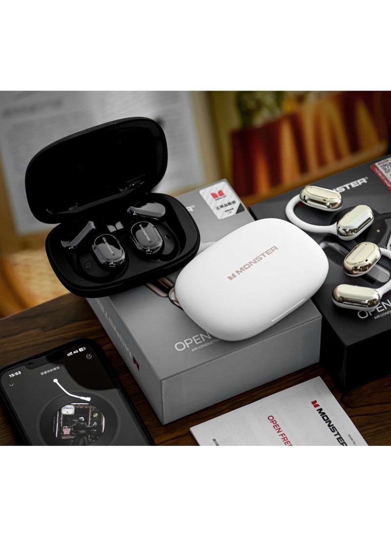 Monster Open Free AC100: Open-Ear Headphones with AI Noise Reduction & Long Battery Life – Perfect for Active Lifestyles