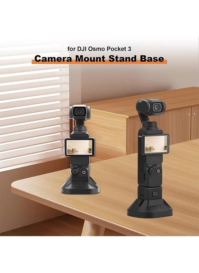 Camera Mount Stand Base Support Base for DJI OSMO Pocket 3 Desktop Stable Bracket Handheld Gimbal Camera Support Adapter Desktop Stand Holder Accessories