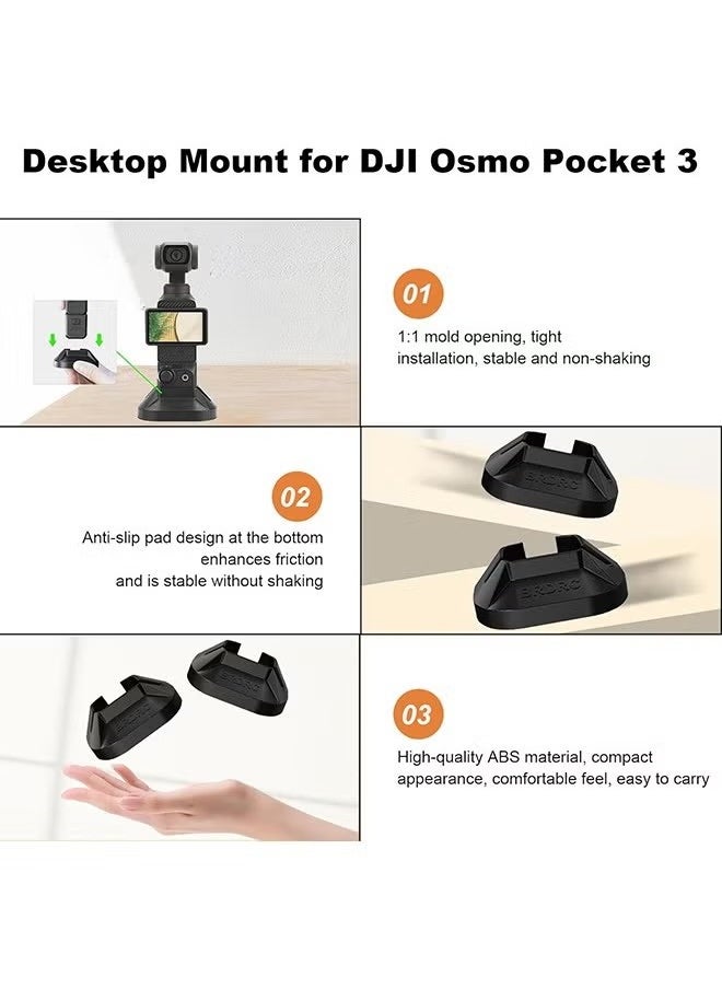 Camera Mount Stand Base Support Base for DJI OSMO Pocket 3 Desktop Stable Bracket Handheld Gimbal Camera Support Adapter Desktop Stand Holder Accessories