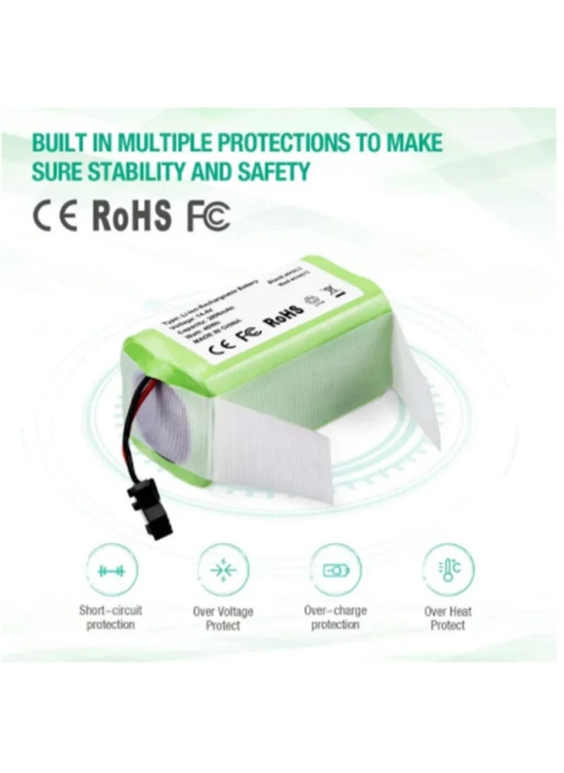 14.4V 2800mAh Replacement Li-ion Battery Compatible for Eufy RoboVac and Evovacs Deebot N79 N79S DN622 Eeuf