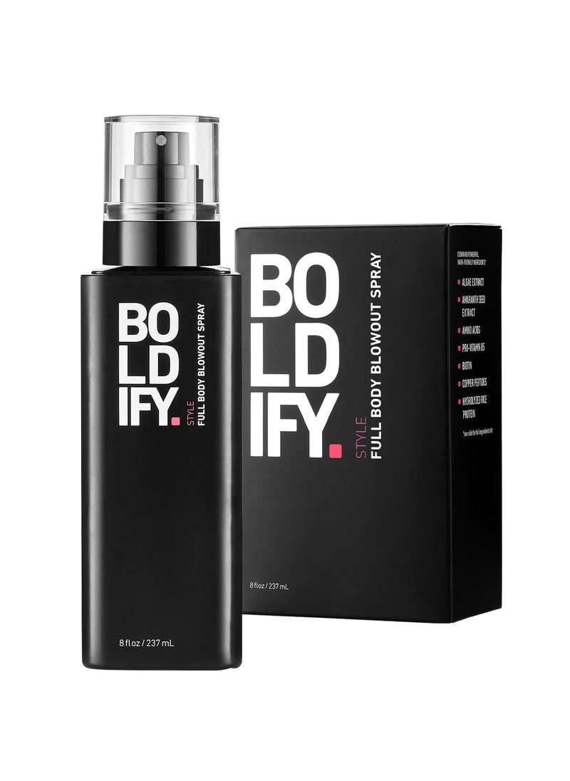 Boldify Full Body Volumizing Hair Spray  MegaVolume  Blowout Heat Protection Spray with Thickening and Blow Dry Formula for Fine Thin Hair  For Women  Men