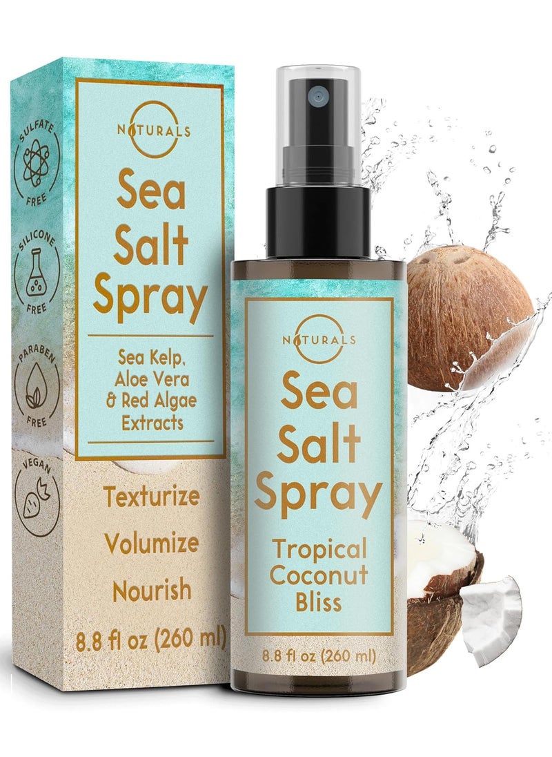 Sea Salt Water Spray for Men  Texturizing Spray Wavy Hair Products  Tropical Coconut Bliss 8 oz