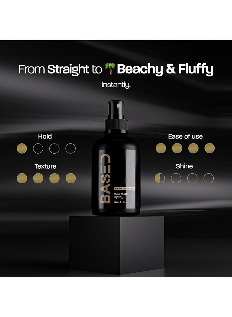 Sea Salt Spray, Natural Finish Sea Salt Spray for Hair, Gives Volume and Texture, Enriched with Seaweed and Vitamin B5, Lightweight and Non-Greasy, Paraben Free