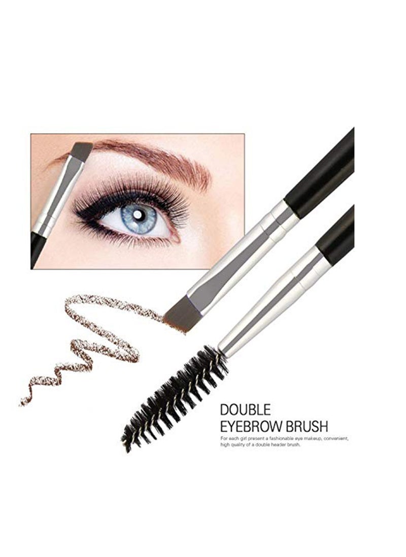 Double Sided Eye Brow Brush, Existing Beauty Henna Eyebrow Tint Brush Angled Eye Brow Comb and Spoolie Suitable for Women Cosmetic Tool