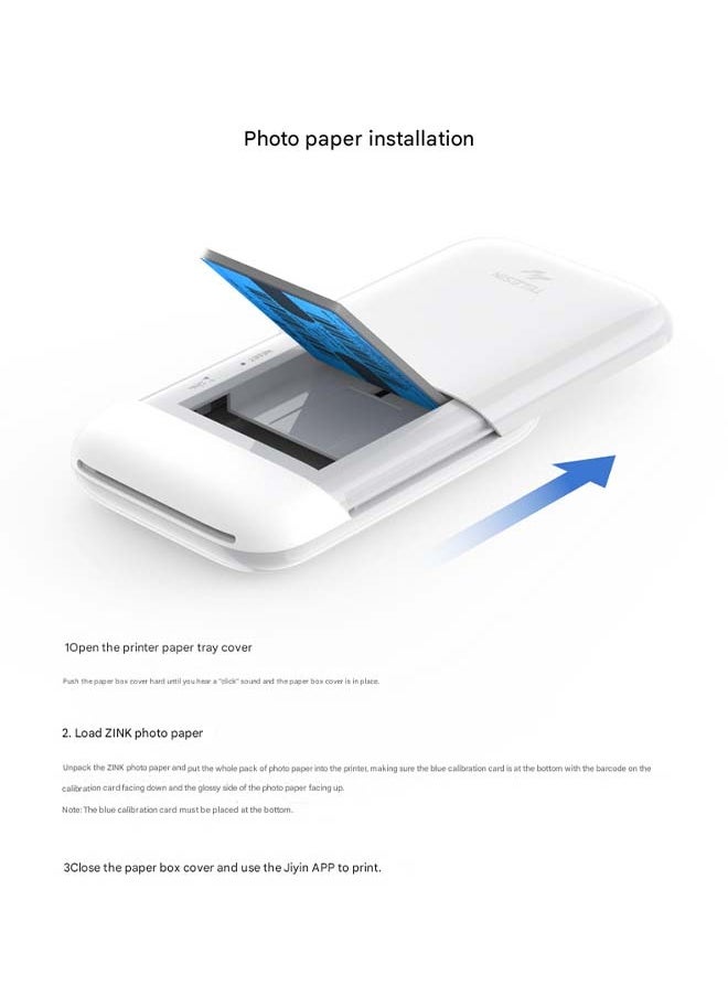 TELESIN 100 - Sheet Pack of 3 - Inch Color Photo Paper for Pocket - Sized Instant Mobile Printers - Durable, Ink - free Printing for Long - lasting, Vivid Photos that Develop Instantly