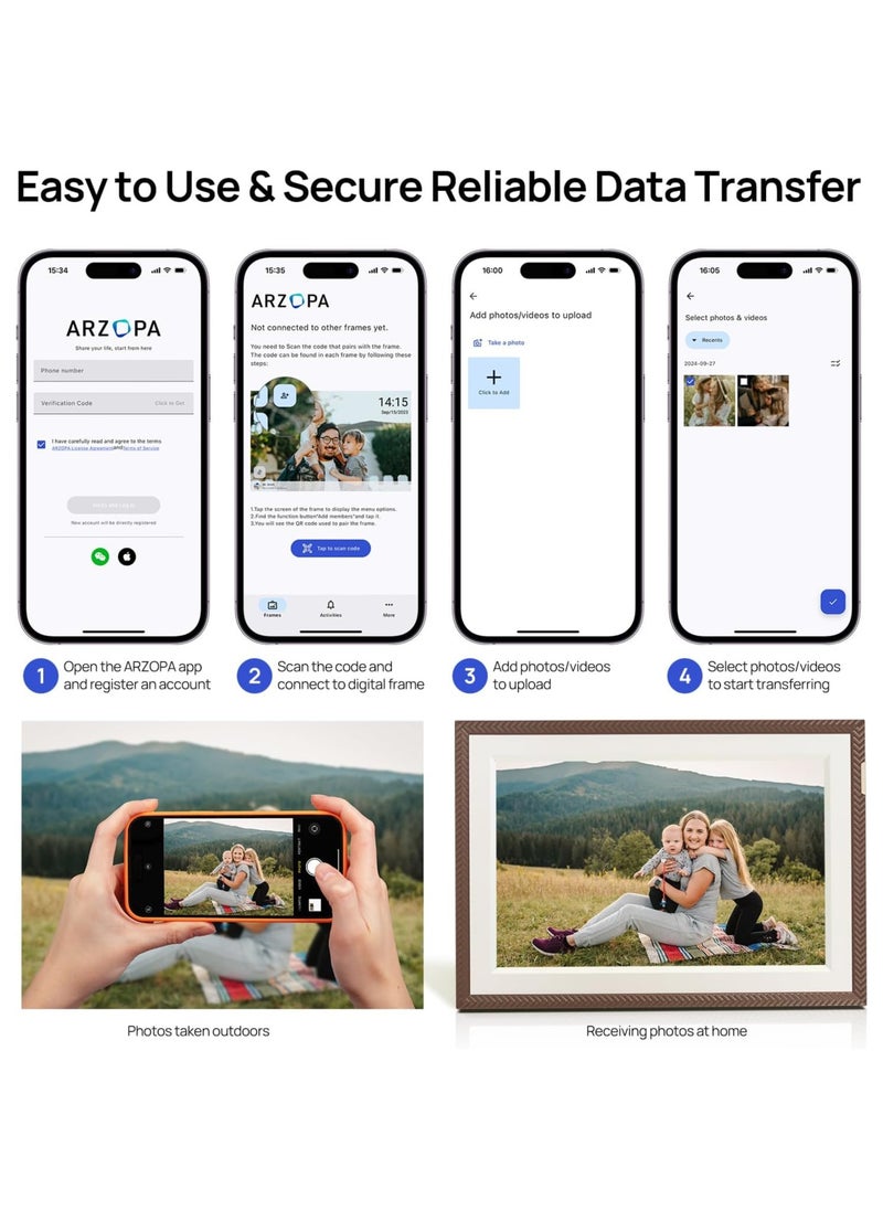 ARZOPA WiFi Digital Picture Frame 10.1