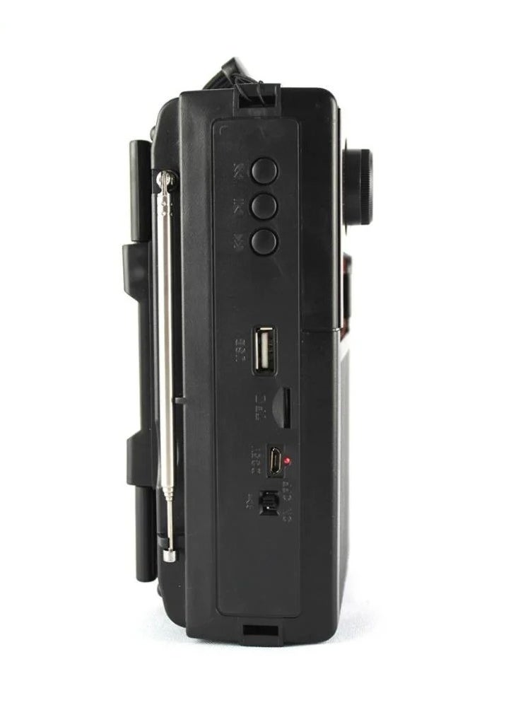 Solar Powered Bluetooth Radio with 1200mAh Rechargeable Battery, Support USB/TF AM/FM/SW1-6