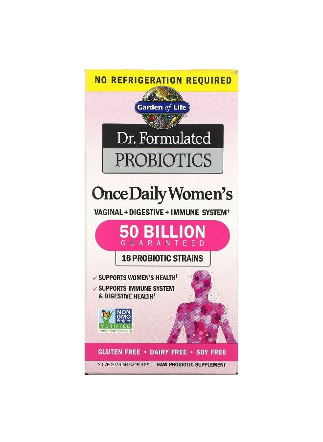 Garden of Life, Dr. Formulated Probiotics, Once Daily Women's, 50 Billion, 30 Vegetarian Capsules