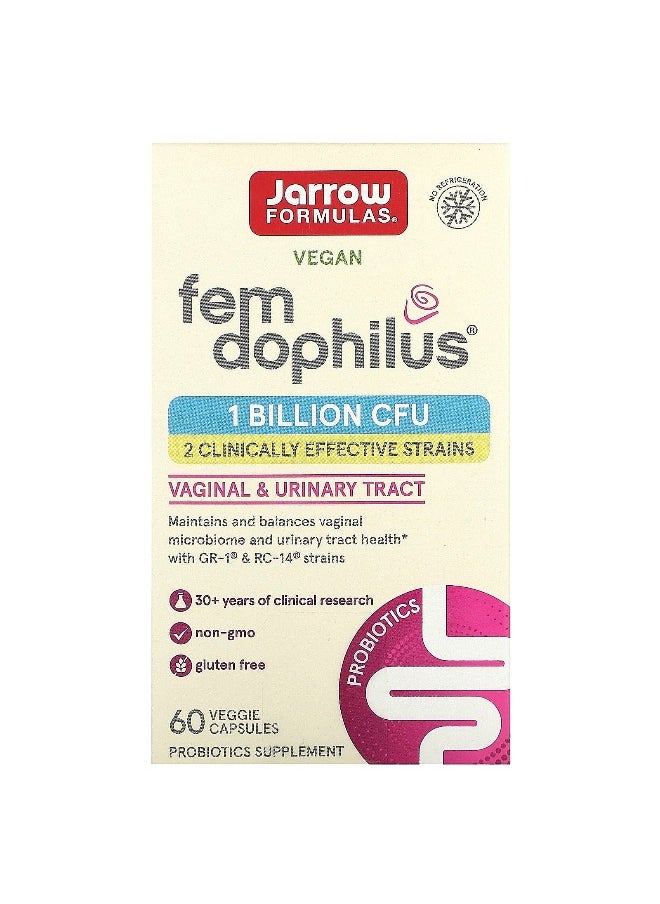 Jarrow Formulas, Vegan Fem Dophilus, 1 Billion CFU, 60 Veggie Capsules