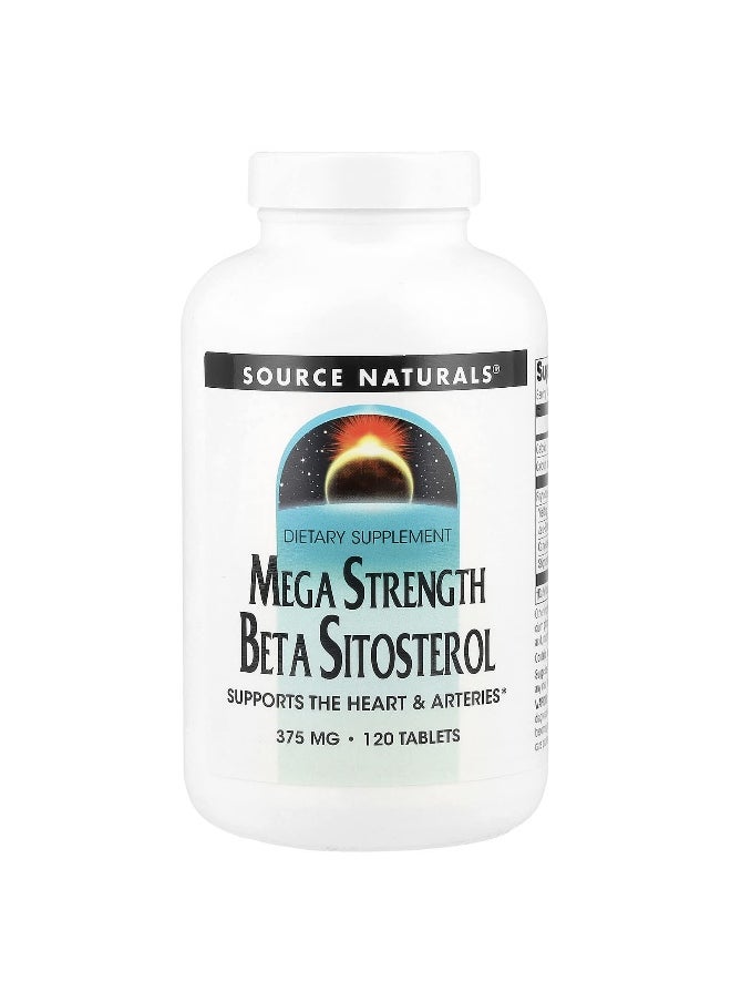 Source Naturals, Mega Strength Beta Sitosterol, 375 mg, 120 Tablets