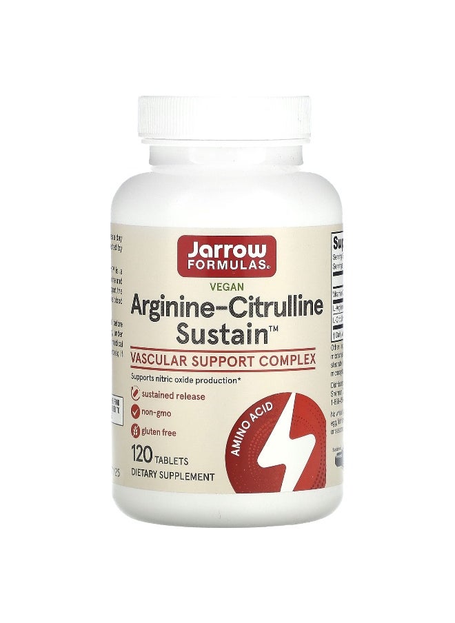 Jarrow Formulas, Arginine-Citrulline Sustain, 120 Tablets