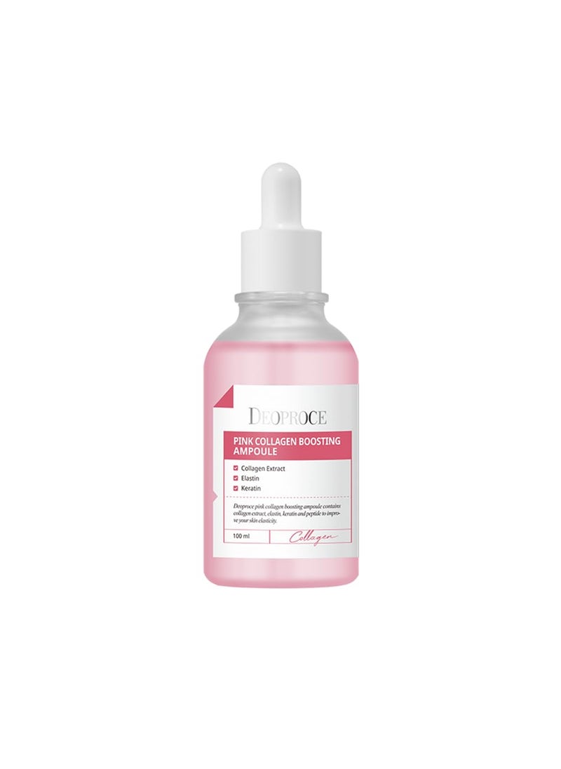 Deoproce Pink Collagen Boosting Ampoule 100 ml Korean Skincare Wrinkle  Elastic Care Moisturizing Hyaluronic Acid