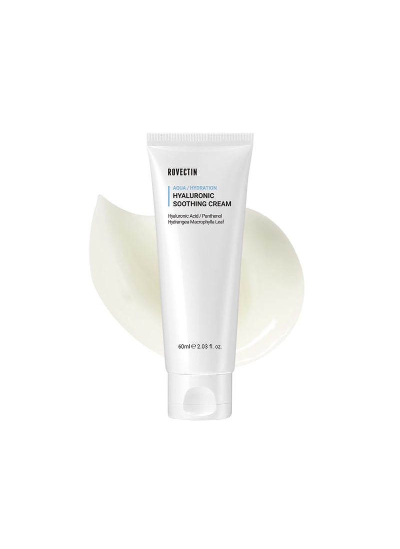 ROVECTIN Aqua Hyaluronic Soothing Cream  Skin Barrier Repair with Astaxanthin Hyaluronic Acid Niacinamide  Intense Hydrating Cream  Fragrance Free Vegan Korean Skincare 203 fl oz