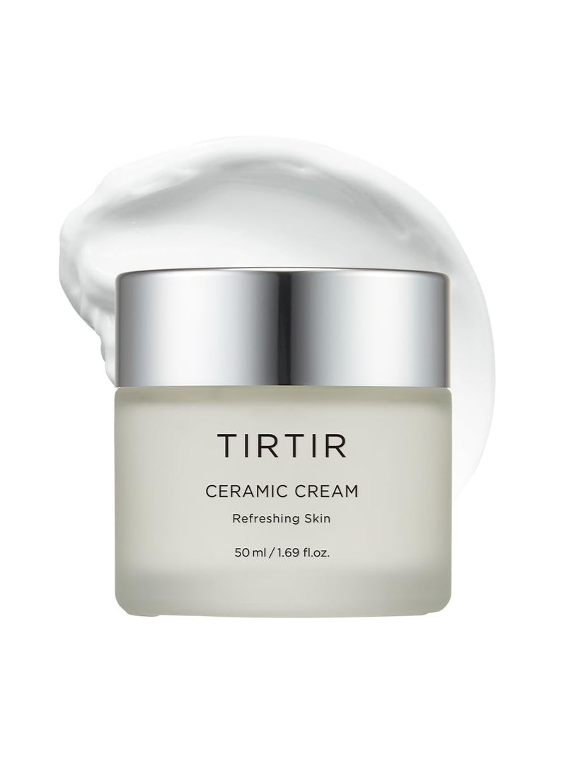 TIRTIR Natural Ceramide Cream  Deep moisturizer for Glass Skin Polyglutamic acid Centella Asiatica Extract Skin barrier Lightweight Mild Nature derived ingredients Dry skin Korean skincare