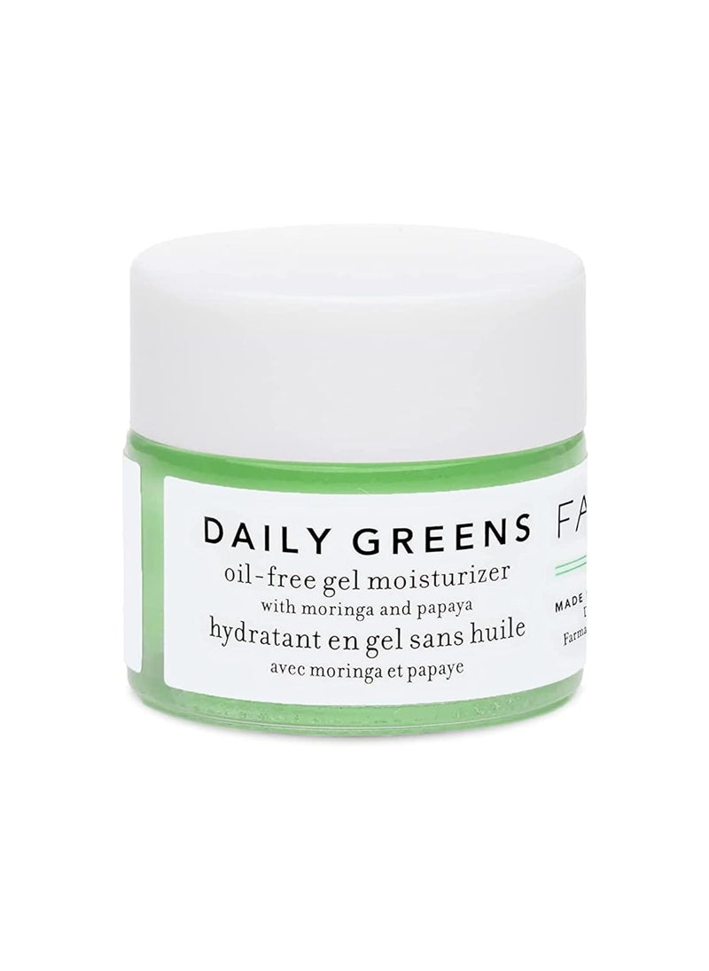 Farmacy Travel Face Moisturizer  Daily Greens Oil Free Facial Moisturizer with Polyglutamic  Hyaluronic Acid  Gel Facial Cream that Reduces Shine Clears Pores  Balances Oil  FragranceFree 8ml
