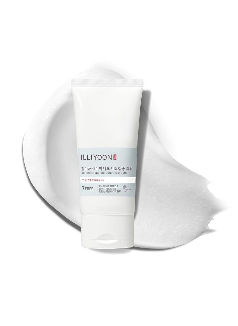 Illiyoon Ceramide Ato Concentrate Cream  Moisturizer for Dry  Sensitive Skin 100hr Lasting Hydration For Face  Body Gentle for Infants Moisture Barrier Repair Vegan Certified 245 floz