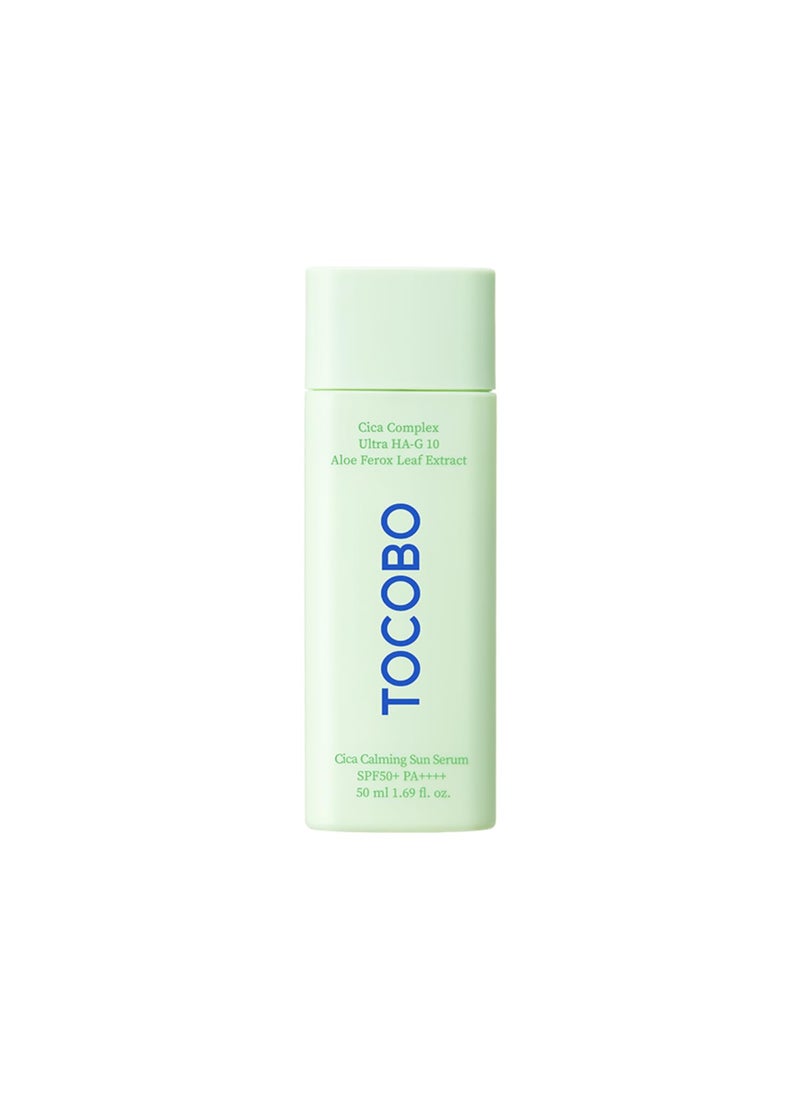 TOCOBO Cica Calming Sun Serum SPF50 PA 50 ml 169 fl oz  Fermented Cica Complax Cape Aloe Leaf Extract Soothing Overheated Skin Reduces Skin Tempetature