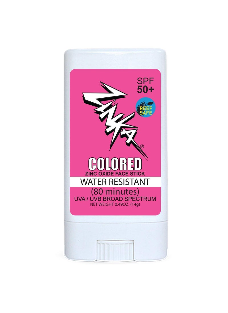 Zinka Sunscreen SPF 30 All Natural Vegan Mineral Pink Colored Face Stick