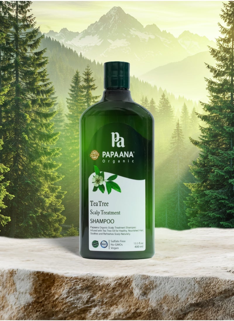 Tea Tree Scalp Treatment Shampoo with Shea Butter – 400ml, Refreshing & Soothing for a Healthy Scalp with Shea Butter