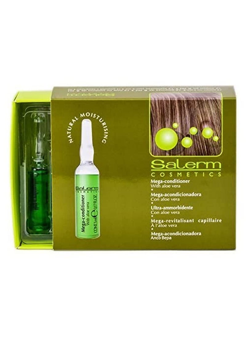 Salerm Cosmetics Mega Conditioner For Nature Moisturising Treatment  12 Vial x 017 oz
