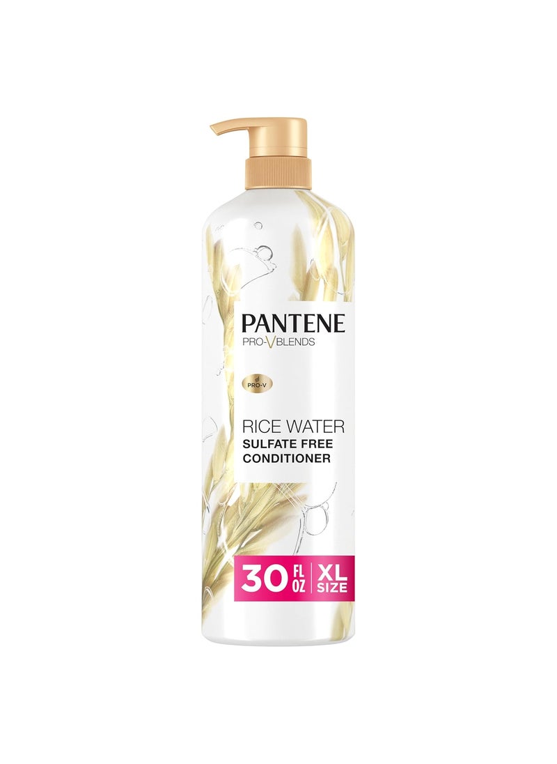 Pantene Conditioner with Rice Water Protects Natural Hair Growth Volumizing for Women Nutrient Infused with Vitamin B5 ProV Blends 300 oz