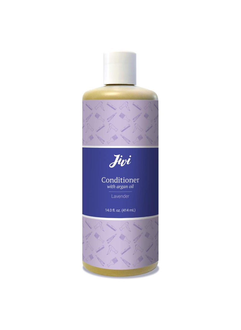 Jivi Conditioner With Argan Oil Lavender  Makes Hair Softer Shinier and More Manageable  100 Natural with Organic Ingredients  Made for All Hair Types Color Safe  14 fl oz