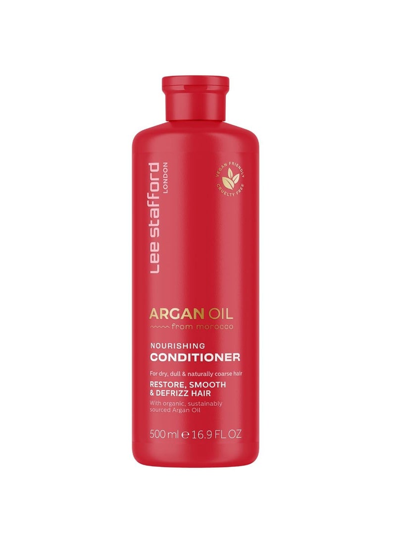 Lee Stafford Argan Oil Nourishing Hair Conditioner 169 Fl Oz For Dry Dull and Naturally Coarse Hairs Hair Tretament Cream Defrizz Hair