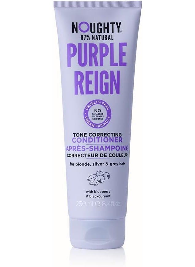 Noughty Purple Reign Tone Correcting Conditioner 997 Natural Sulphate Free Vegan Haircare for Blonde Grey or Silver Hair 250ml